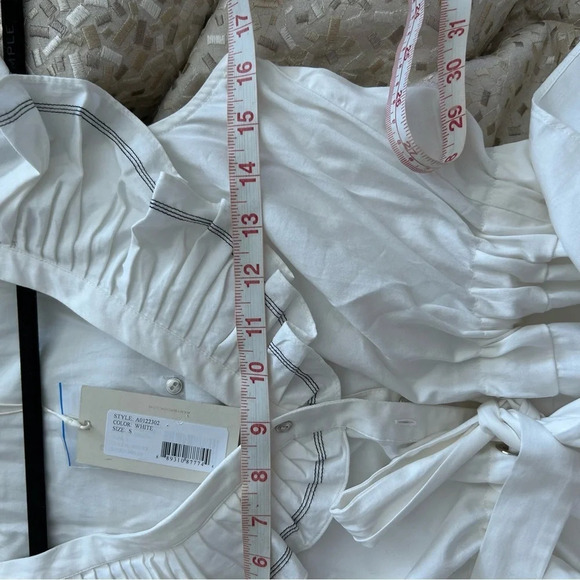 Ramy Brook arsola mini ruffle sun Dress White Size small. New with tags - Picture 13 of 14